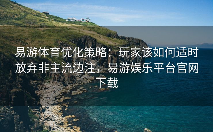 易游体育优化策略：玩家该如何适时放弃非主流边注，易游娱乐平台官网下载