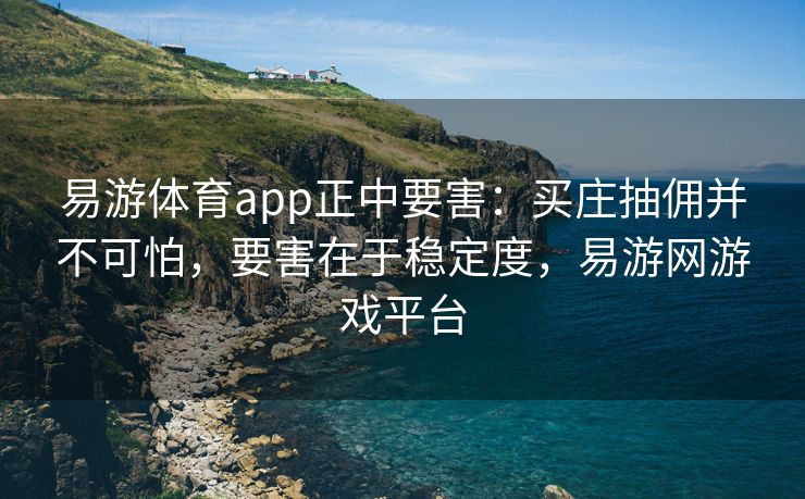 易游体育app正中要害：买庄抽佣并不可怕，要害在于稳定度，易游网游戏平台